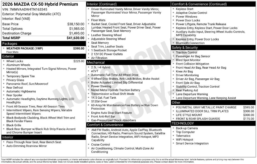 Certified Used 2026 Gray Mazda Premium image 18
