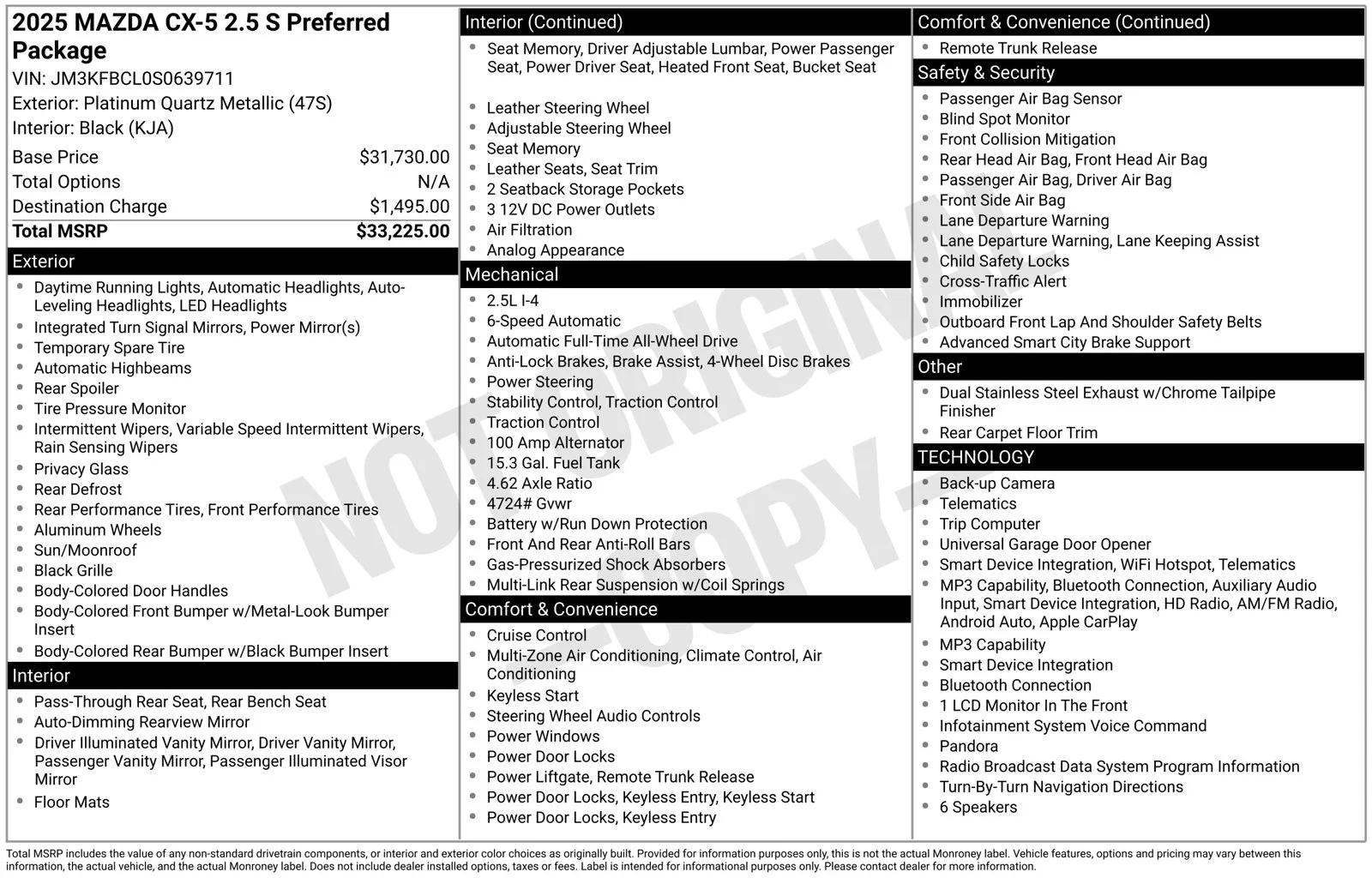 Certified Used 2025 Platinum Quartz Metallic Mazda 2.5 S Preferred Package image 25