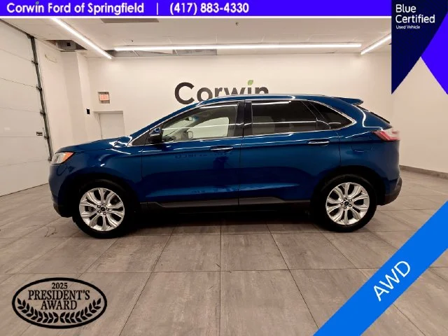 Certified Used 2020 Atlas Blue Metallic Ford Titanium image 2