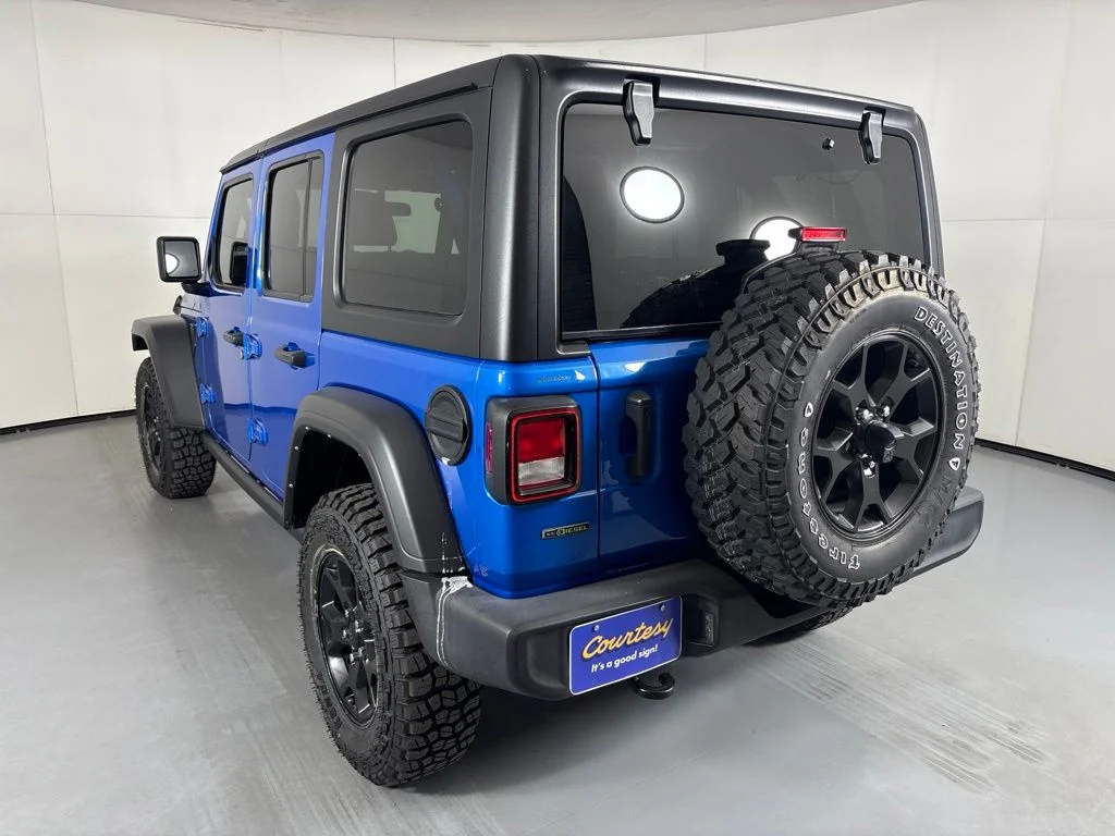 Used 2022 Blue Jeep Unlimited Willys image 6
