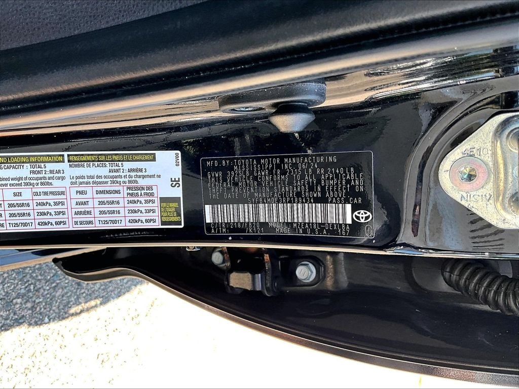 Certified Used 2024 Black Toyota LE image 30