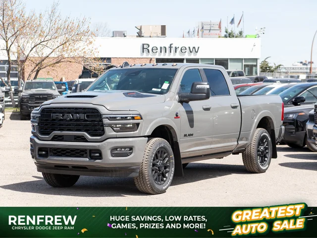 2026 RAM 3500 Limited Night* Crew Cab 4x4, Sunroof, Level 1 Equip Group, Passenger Screen