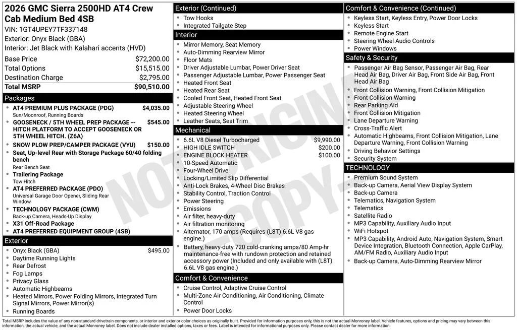 New 2026 Onyx Black GMC AT4 image 5