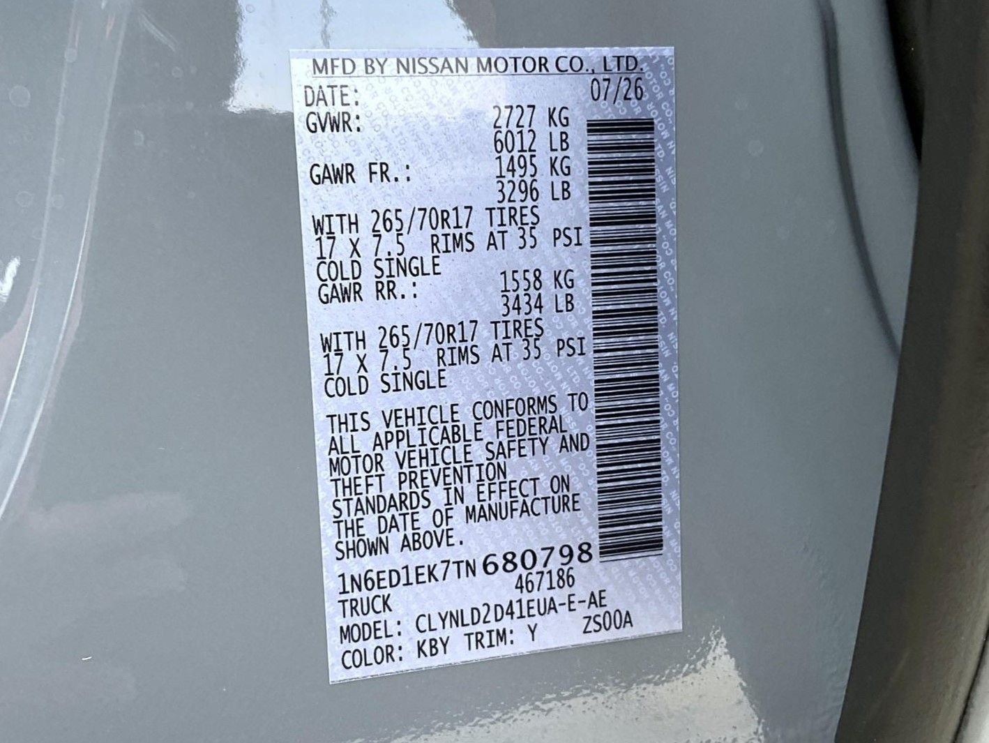 New 2026 Boulder Gray Pearl Nissan PRO-4X image 26