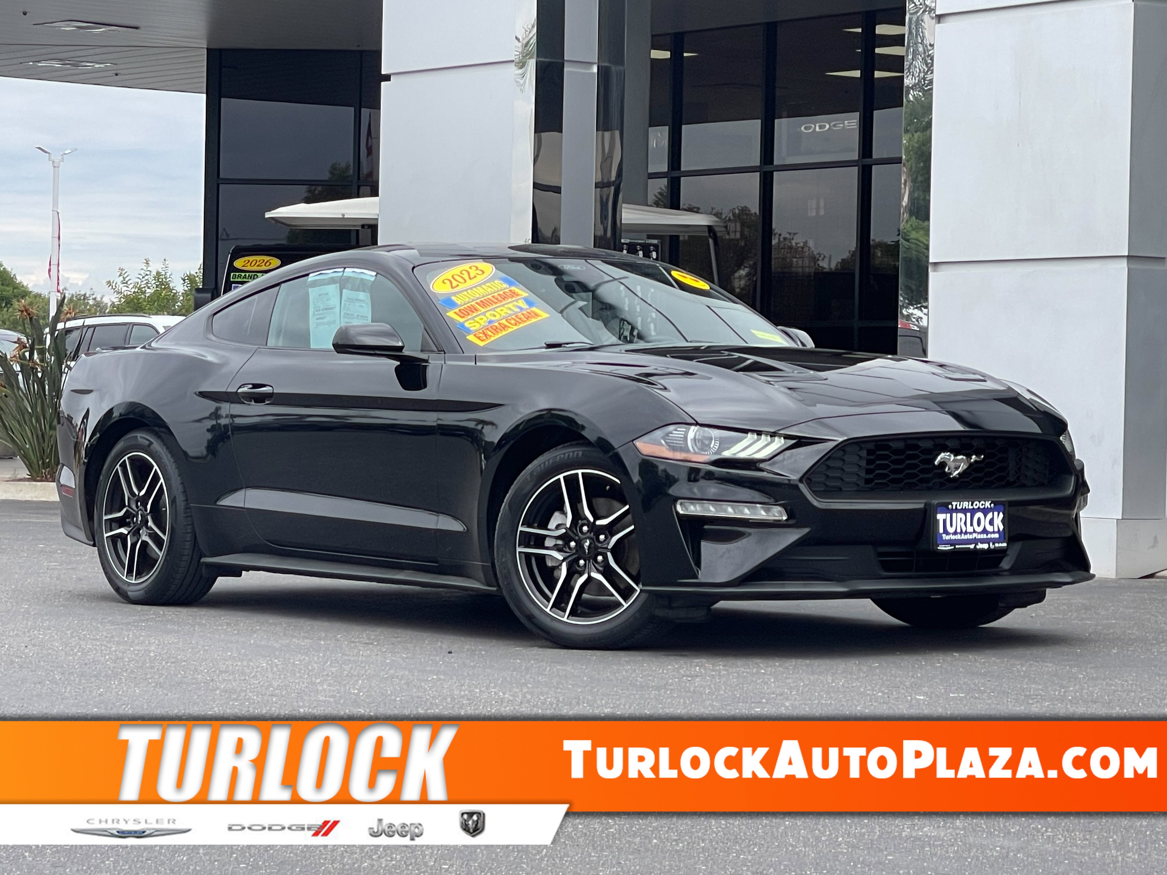 Black 2023 Ford Mustang EcoBoost Premium Fastback RWD Coupe Rear-Wheel Drive Automatic