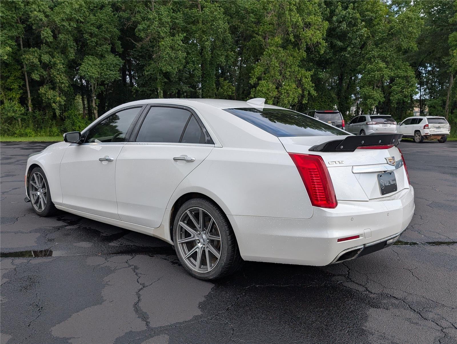 Used 2016 CRYSTAL WHITE TRICOAT Cadillac V-Sport Premium RWD image 3