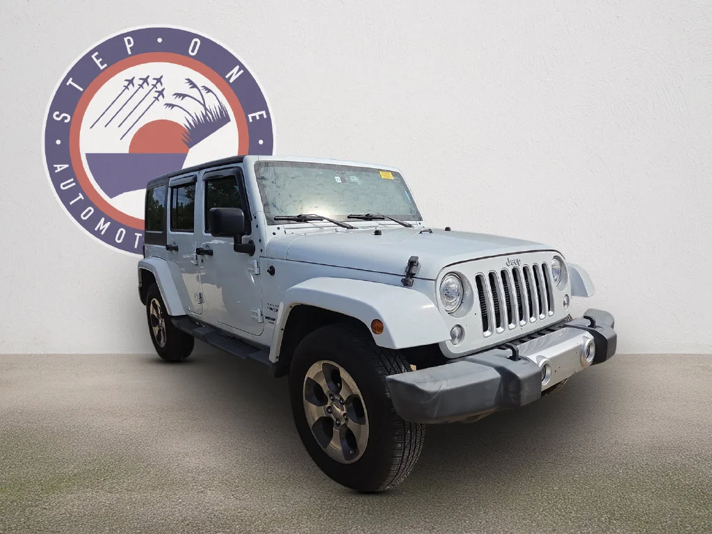 Used 2017 White Jeep Unlimited Sahara image 2