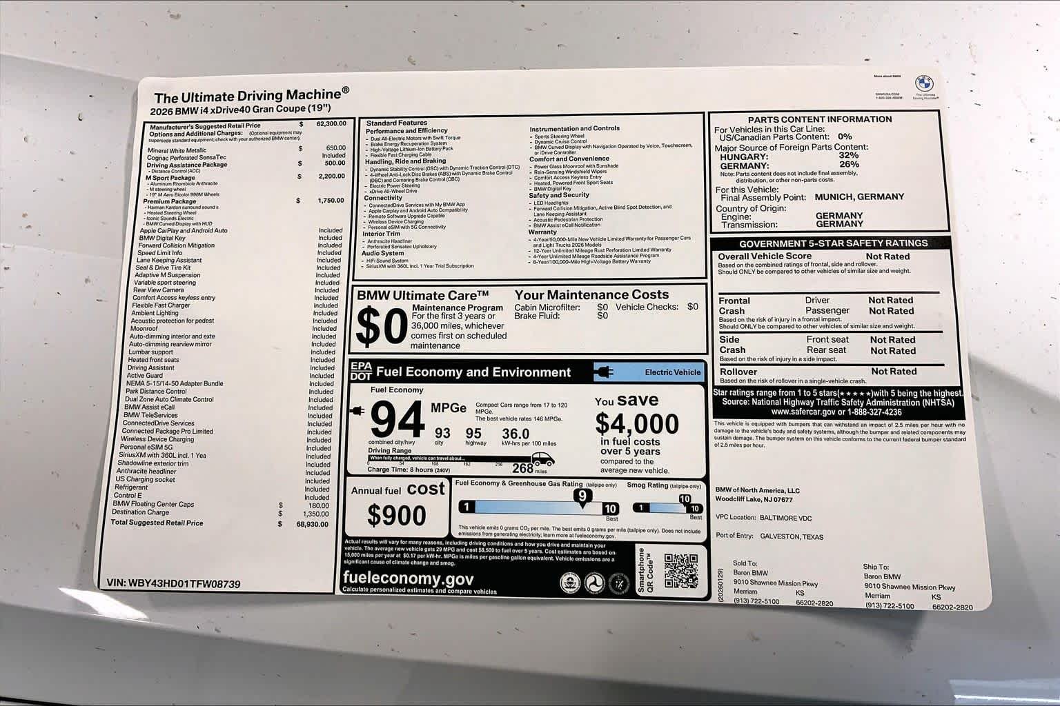 New 2026 Mineral White Metallic BMW xDrive40 image 22