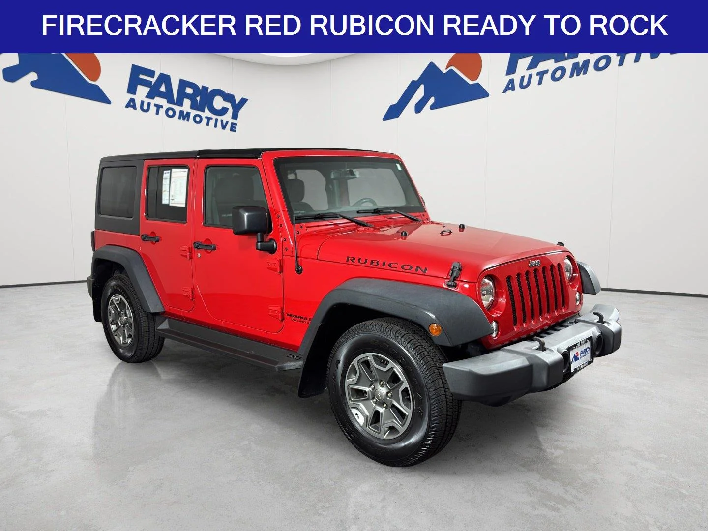 Used 2015 Firecracker Red Clear Coat Jeep Rubicon image 2