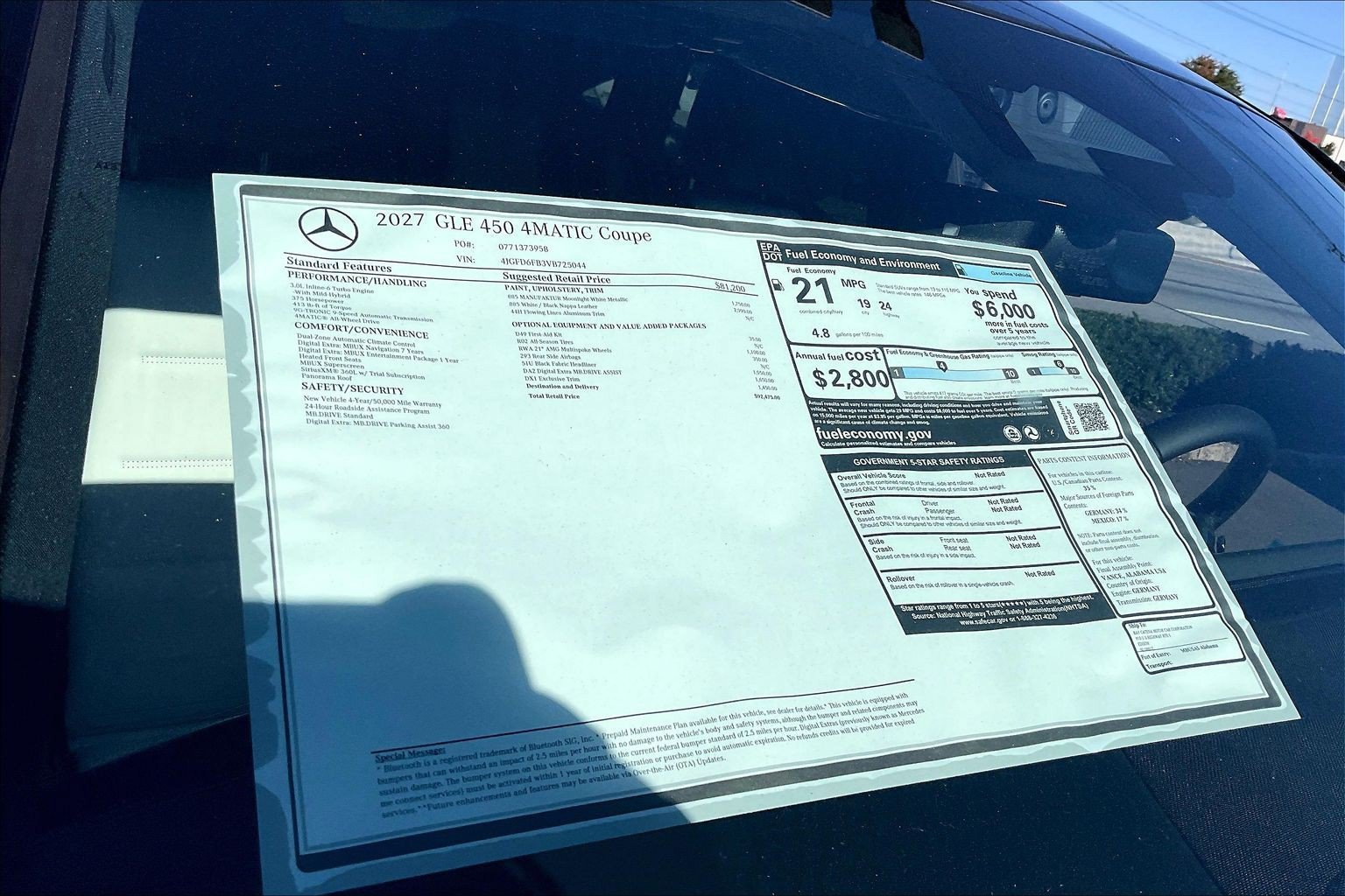 New 2027 MANUFAKTUR Moonlight White Metallic Mercedes-Benz GLE 450 image 26