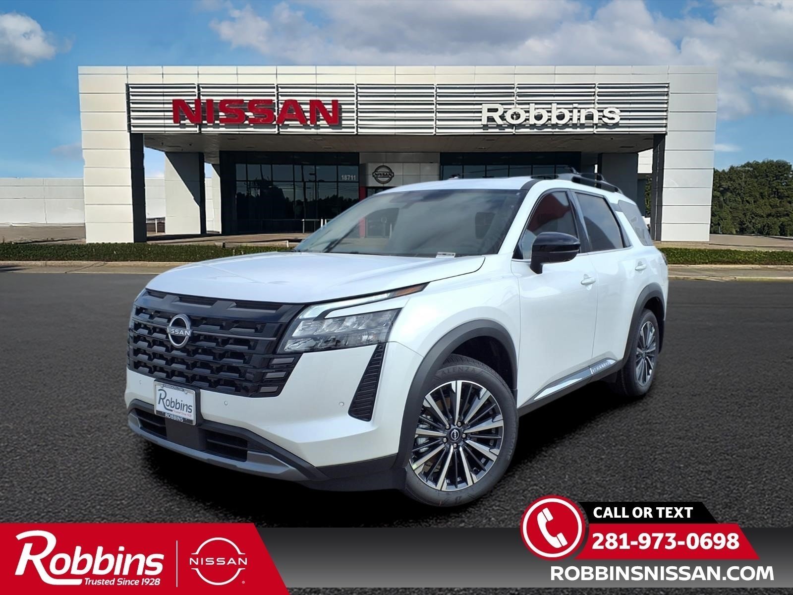 2026 Nissan Pathfinder Platinum White at Robbins Nissan