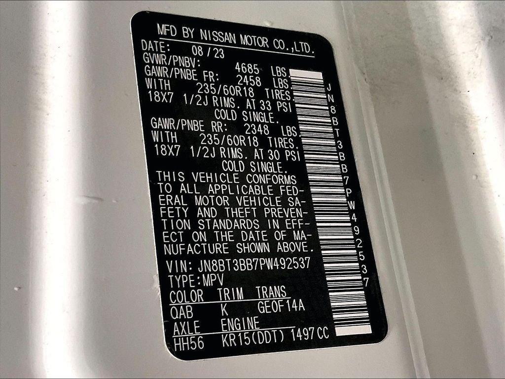 Used 2023 White Nissan SV image 36