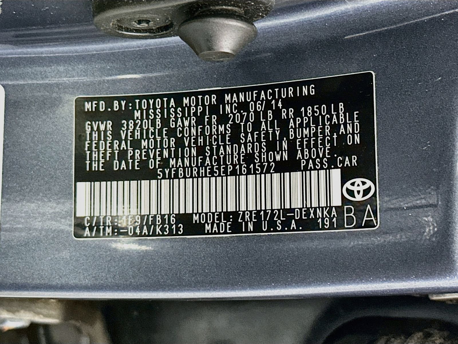Used 2014 Slate Metallic Toyota LE Plus image 29