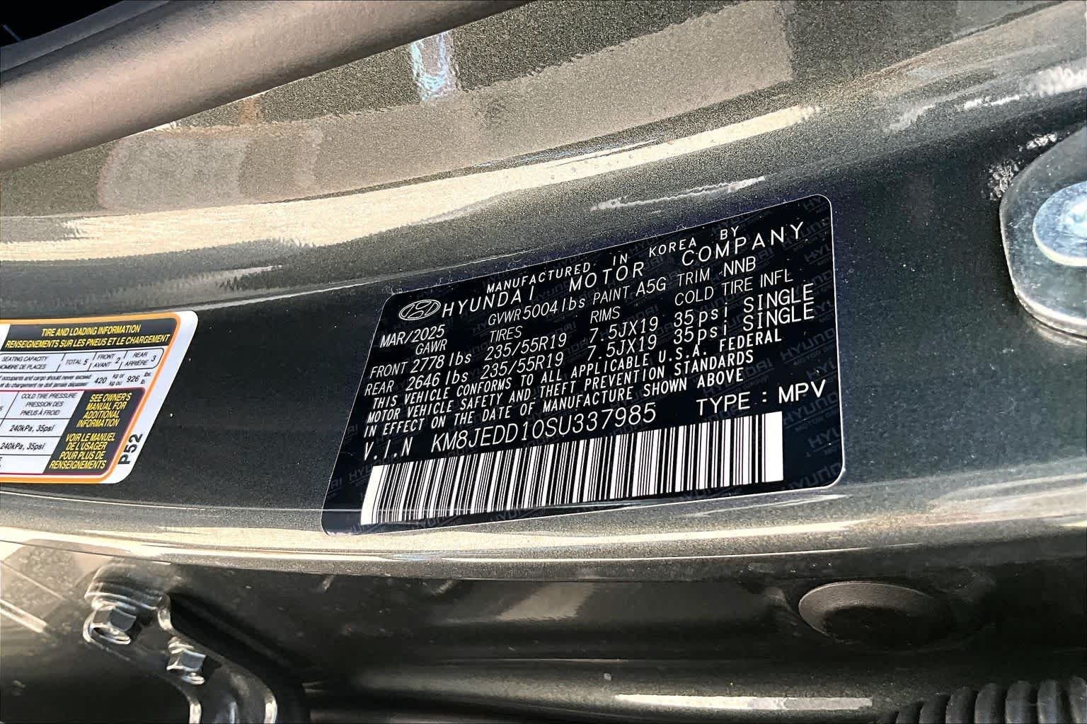 Used 2025 Amazon Gray Hyundai Limited image 35