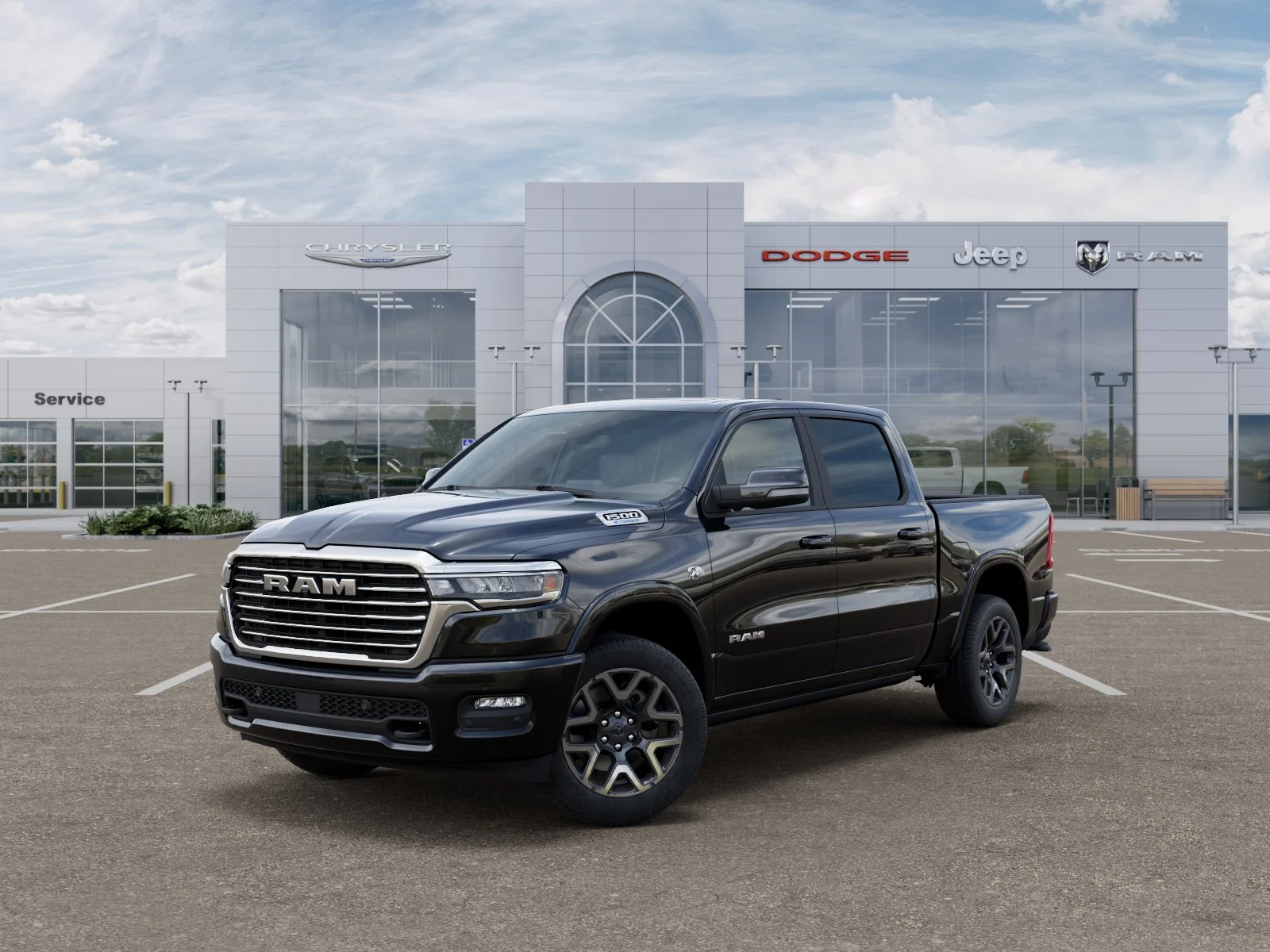 New 2026 Diamond Black Crystal Pearl-Coat Exterior Paint RAM Laramie image 47