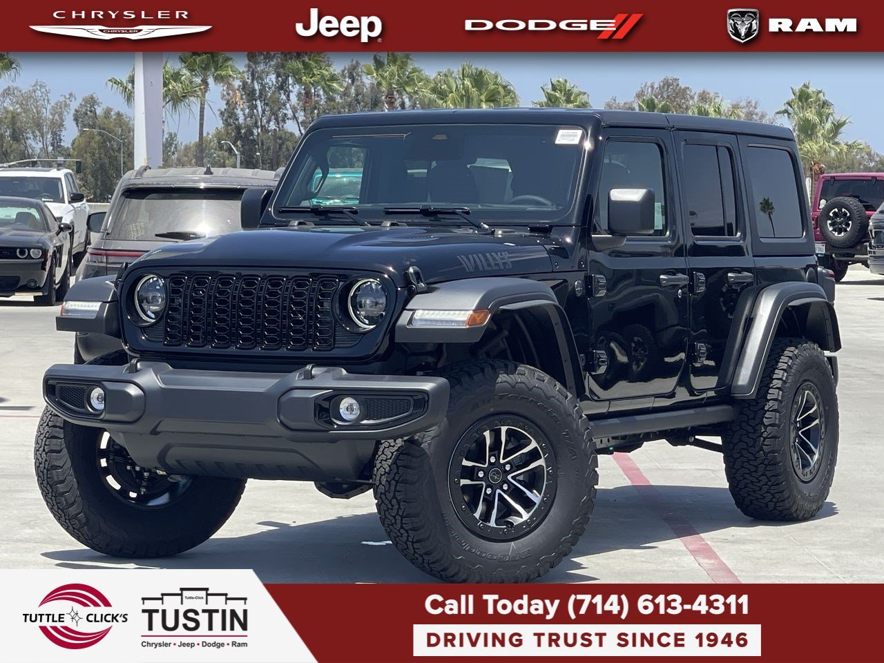 New 2026 Black Clearcoat Jeep Willys image 1