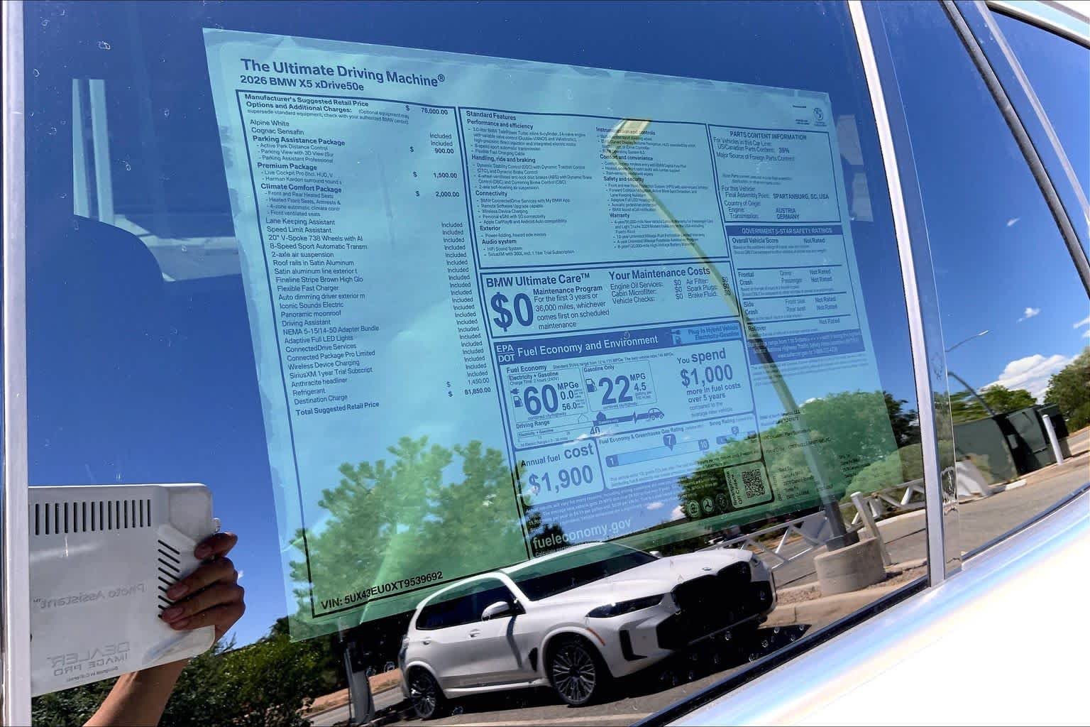 New 2026 Alpine White BMW xDrive50e image 19