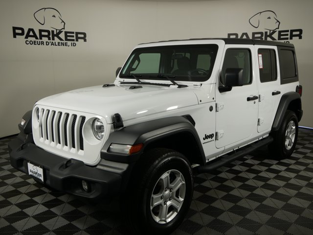 Used 2023 Bright White Clearcoat Jeep Sport S w/ Convenience Pkg & Weather Pkg image 1