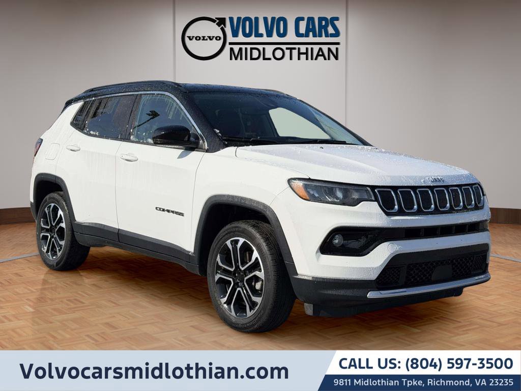 Used 2022 Bright White Clearcoat Jeep Limited image 1
