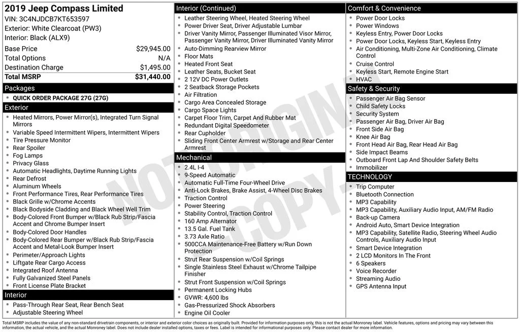 Certified Used 2019 White Clearcoat Jeep Limited image 28