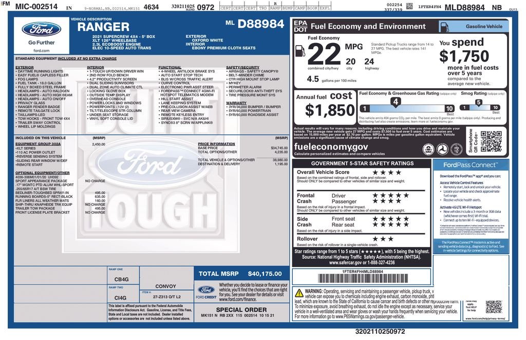 Used 2021 Oxford White Ford XLT image 12