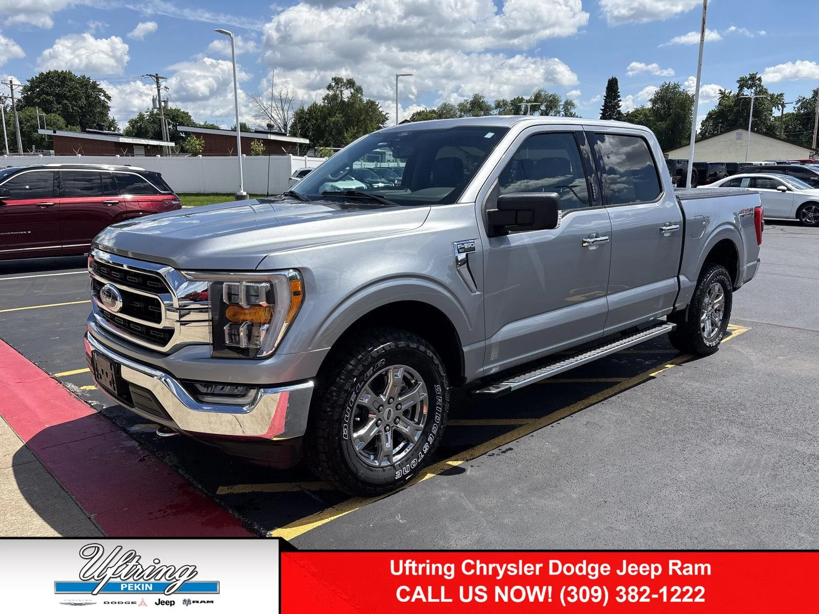 Used 2021 Iconic Silver Metallic Ford XLT image 1