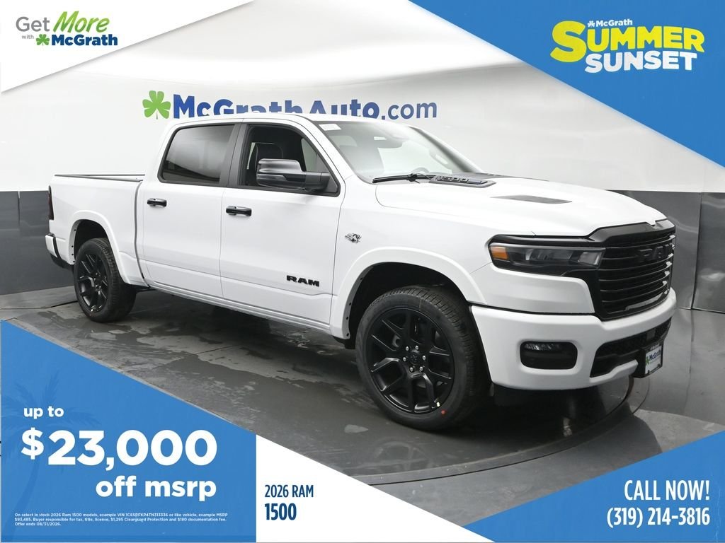 New 2026 Bright White Clear-Coat Exterior Paint RAM Laramie image 1