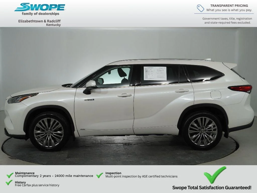 Used 2021 Blizzard Pearl Toyota Hybrid Platinum image 6