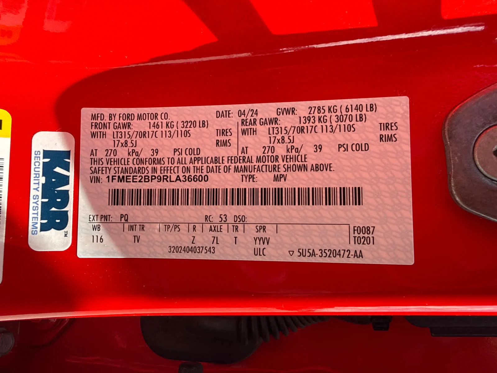 Used 2024 Race Red Ford Wildtrak image 44