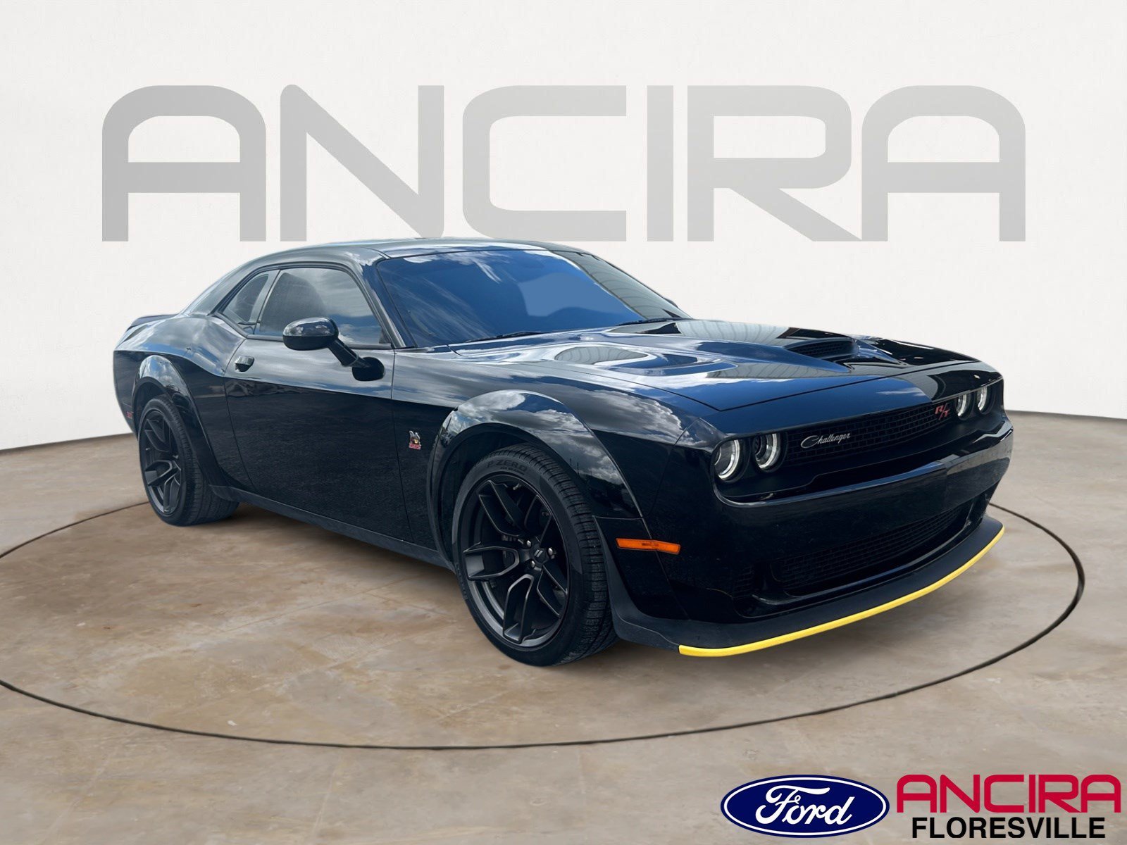 Used 2023 Pitch Black Clearcoat Dodge R/T Scat Pack Widebody image 1