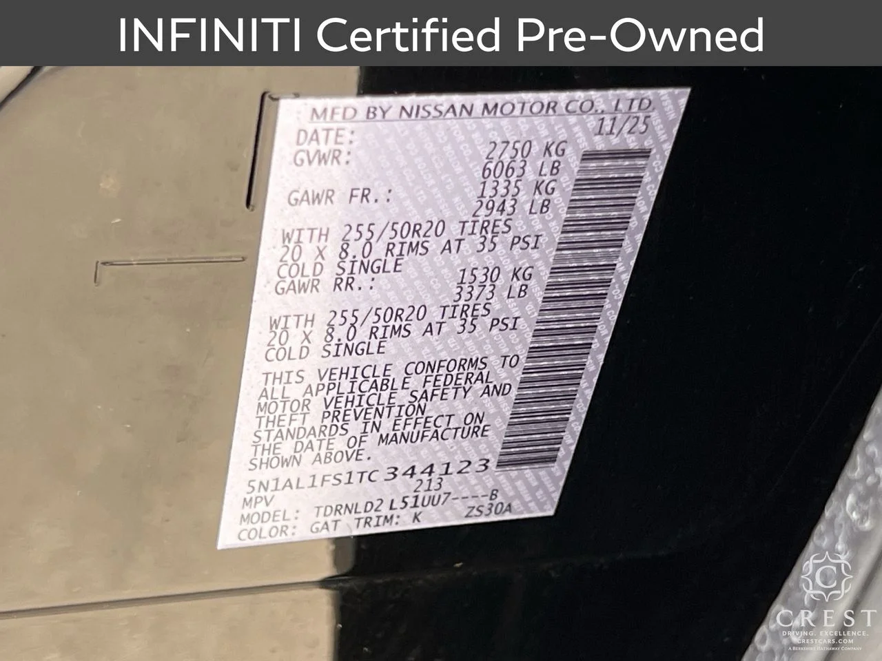 Certified Used 2026 Mineral Black INFINITI LUXE image 31