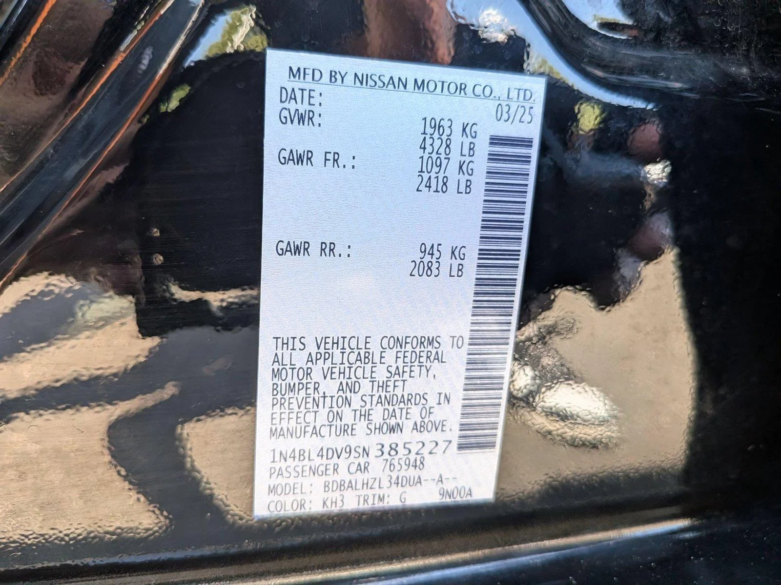 Certified Used 2025 Super Black Nissan SV image 39