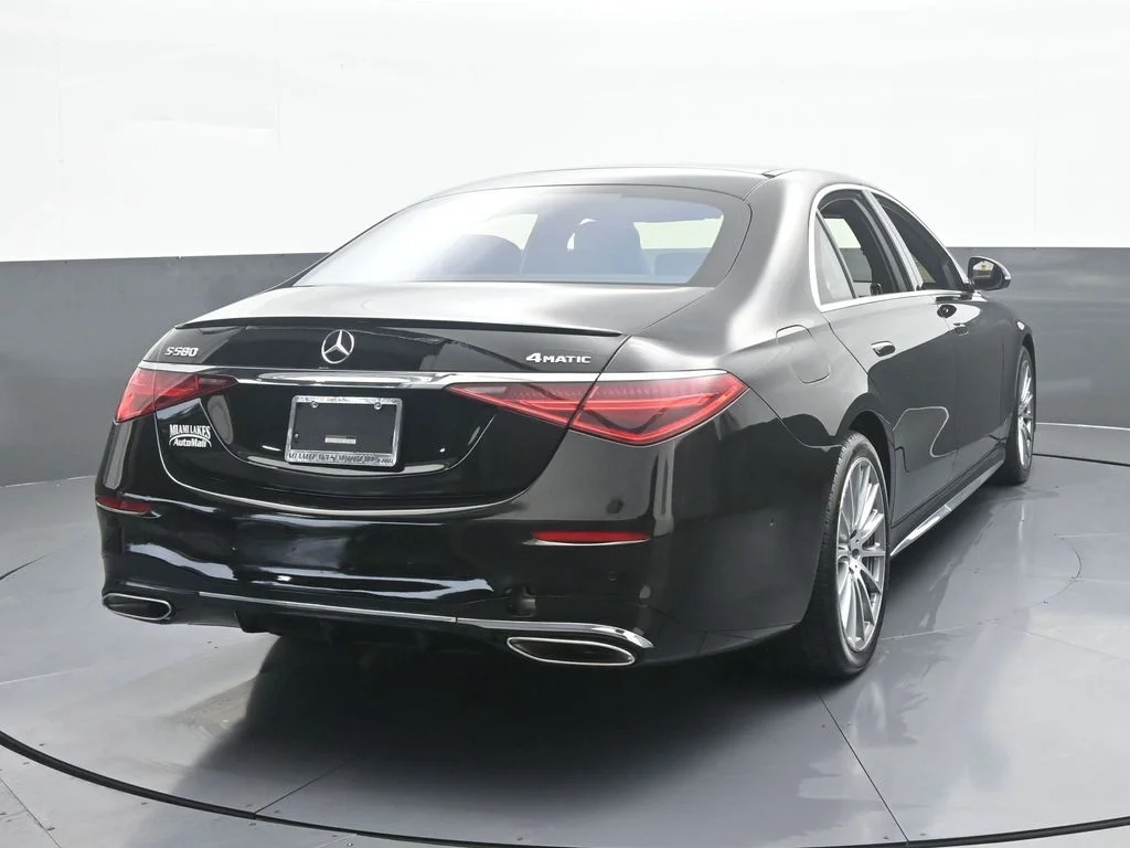 Used 2021 Obsidian Black/designo Diamon White Mercedes-Benz S 580 image 4