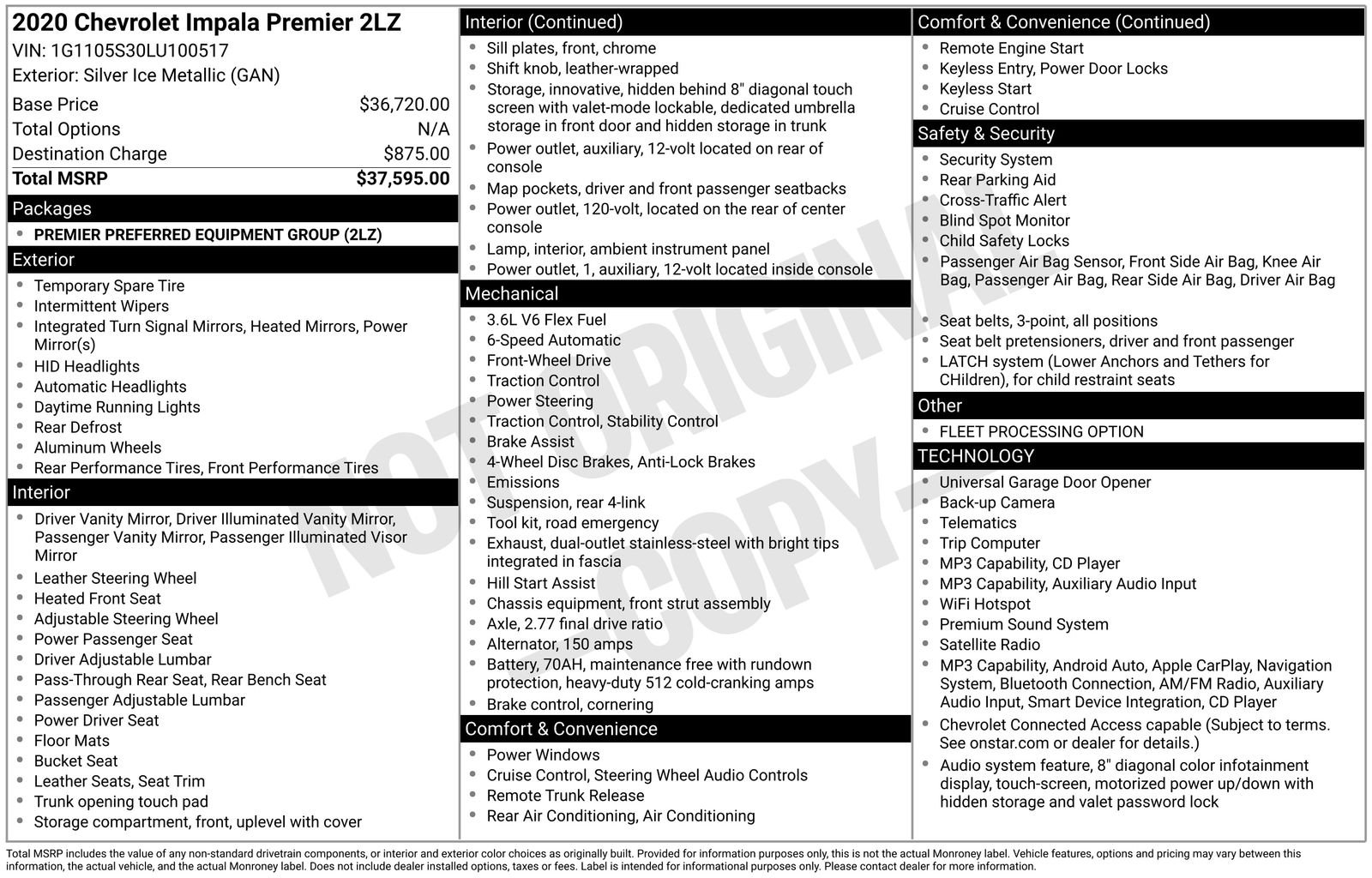 Used 2020 Silver Chevrolet Premier image 10