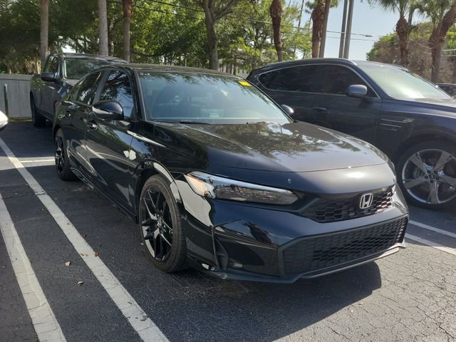 Used 2025 Crystal Black Pearl Honda 4D SPORT image 1