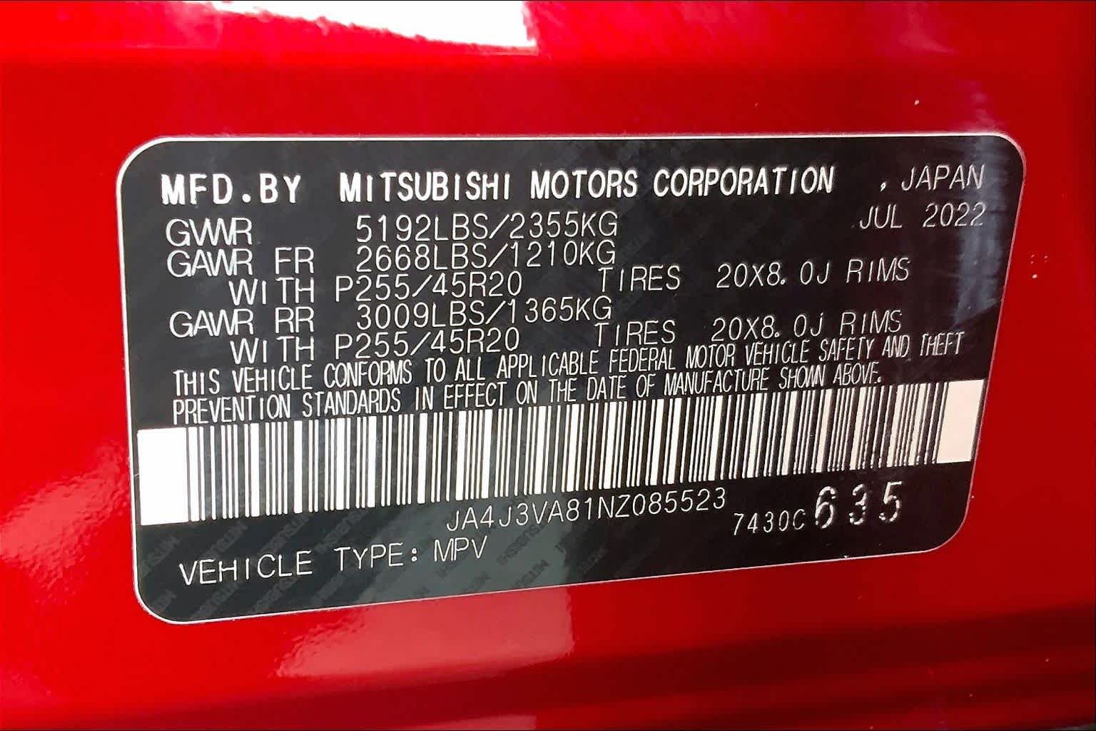 Used 2022 Red Diamond Mitsubishi SEL Special Edition image 34