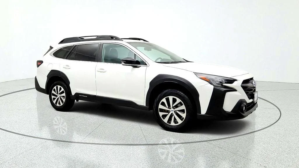 Used 2025 Crystal White Pearl Subaru Premium AWD w/ Moonroof, Navigation, Blind Spot & Keyless Start image 3