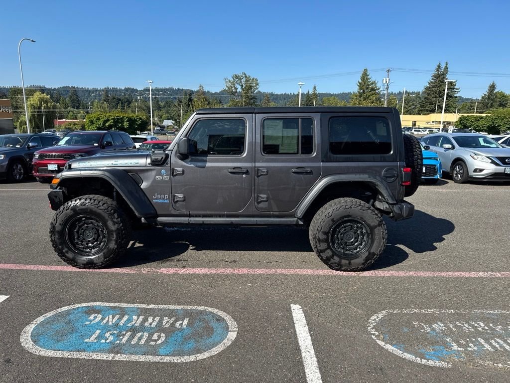 Used 2022 Gray Jeep Unlimited Rubicon 4xe image 4