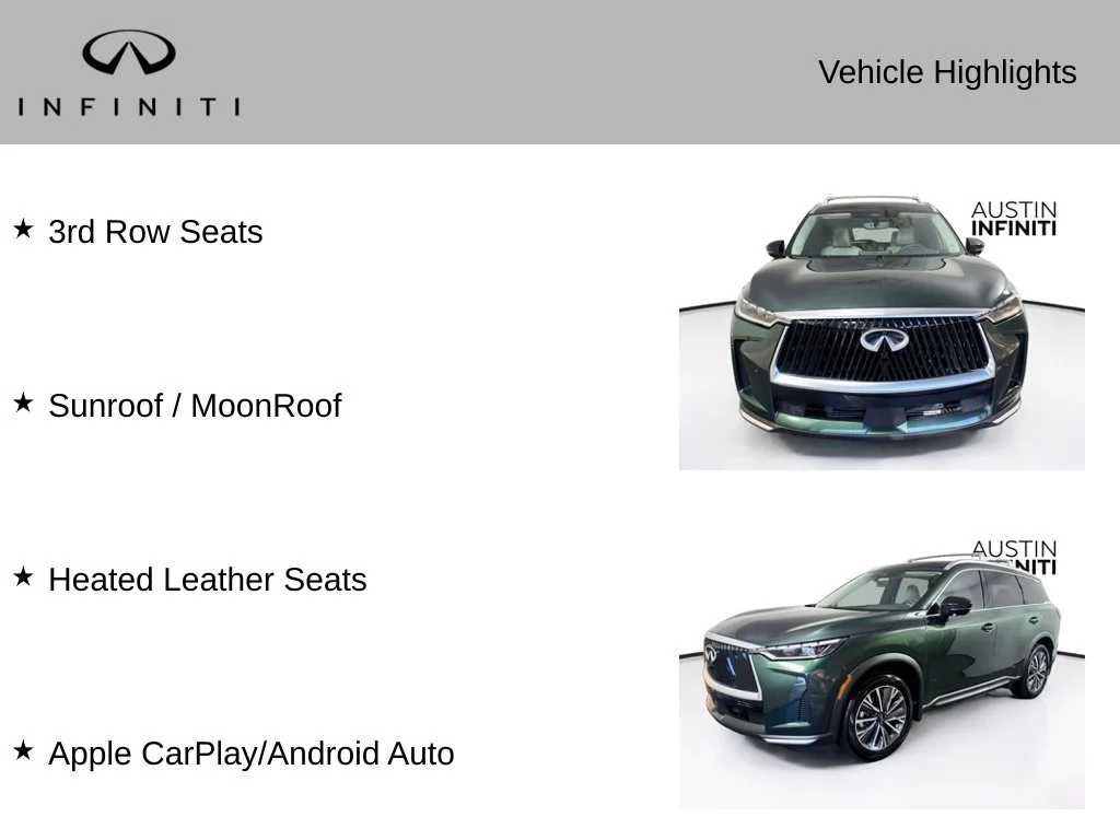 Certified Used 2027 Green INFINITI LUXE image 3