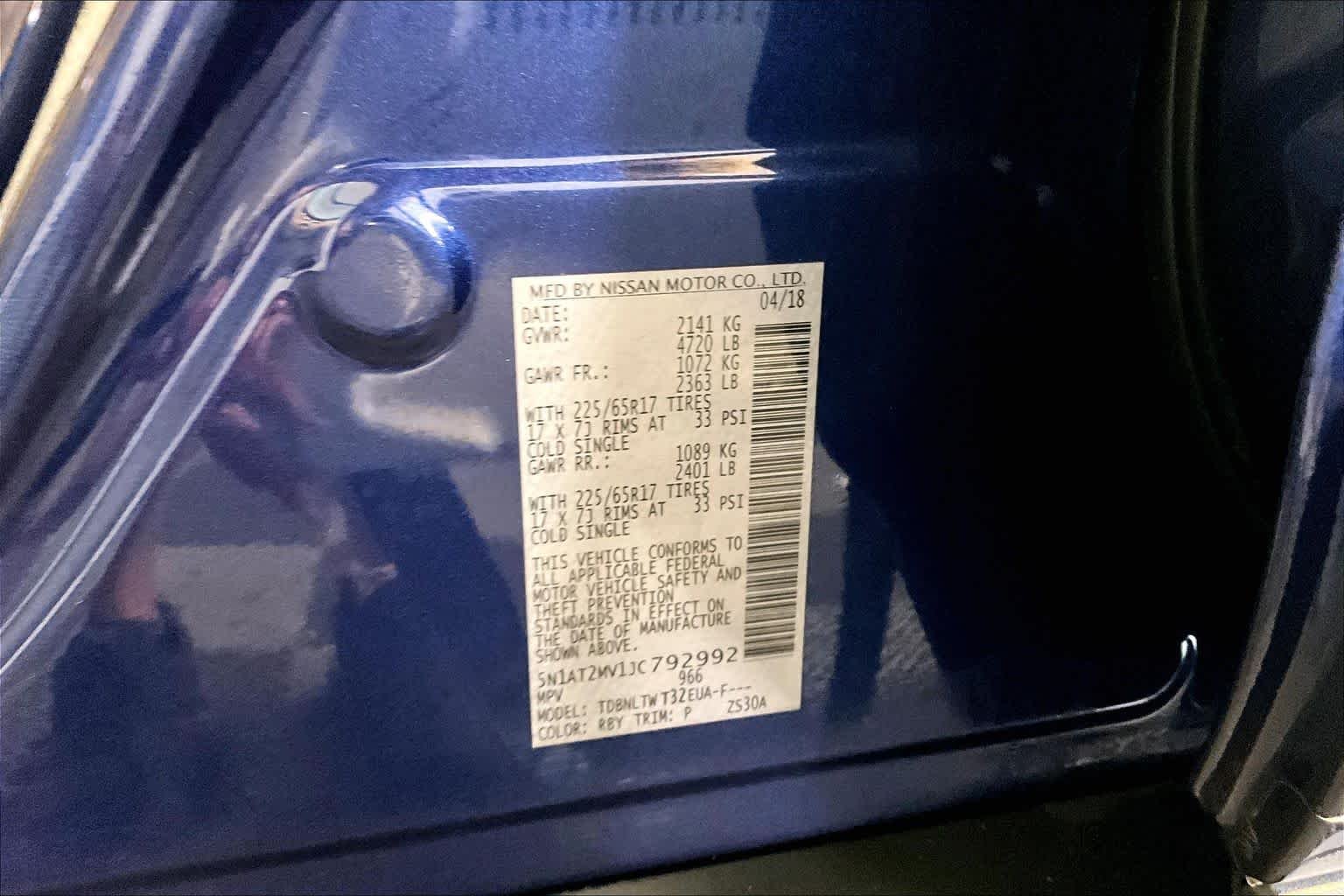Used 2018 Caspian Blue Nissan SV image 34
