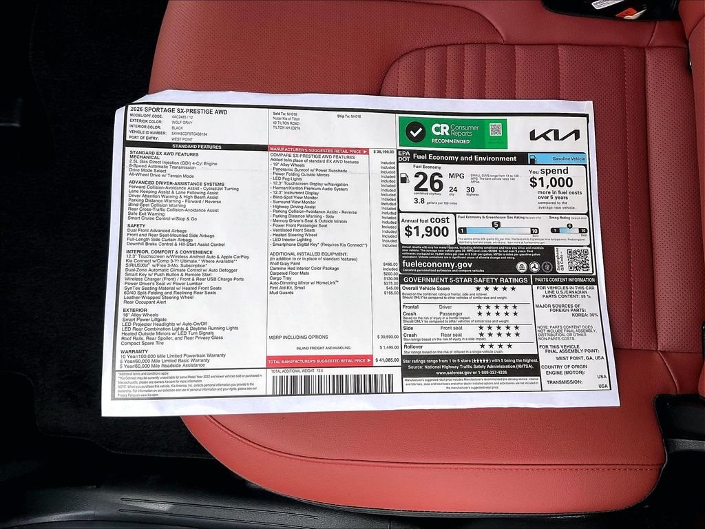 New 2026 Wolf Gray Kia SX Prestige image 17
