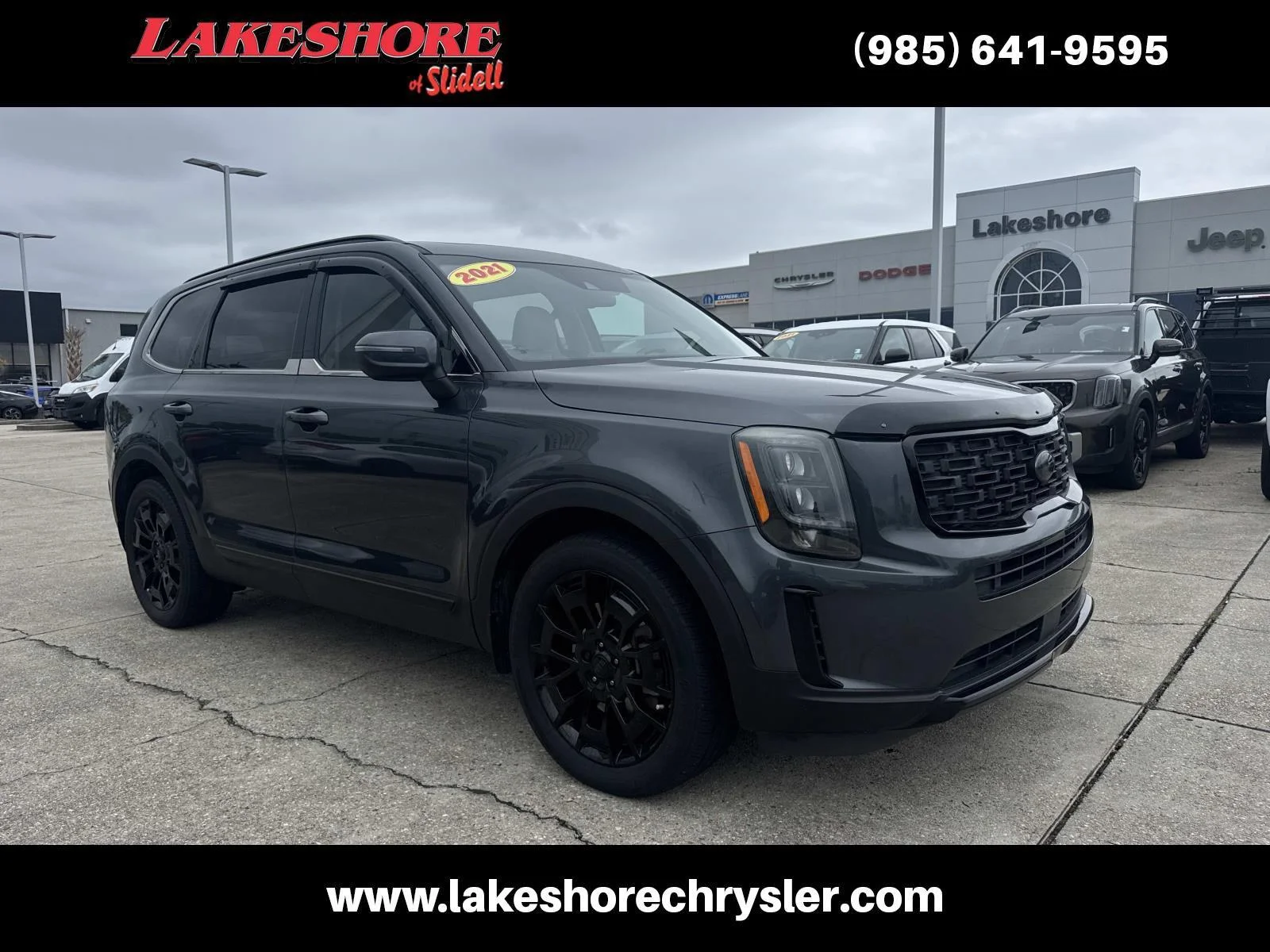 Used 2021 Gravity Grey Kia EX AWD image 1