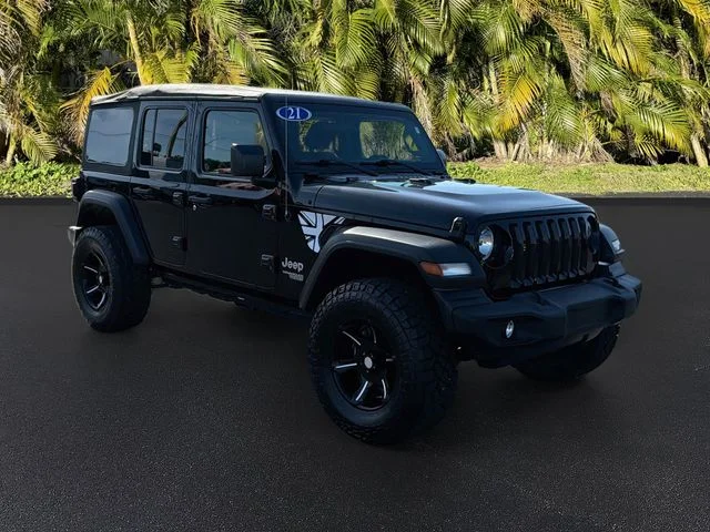 Used 2021 Black Jeep Unlimited Sport S image 2