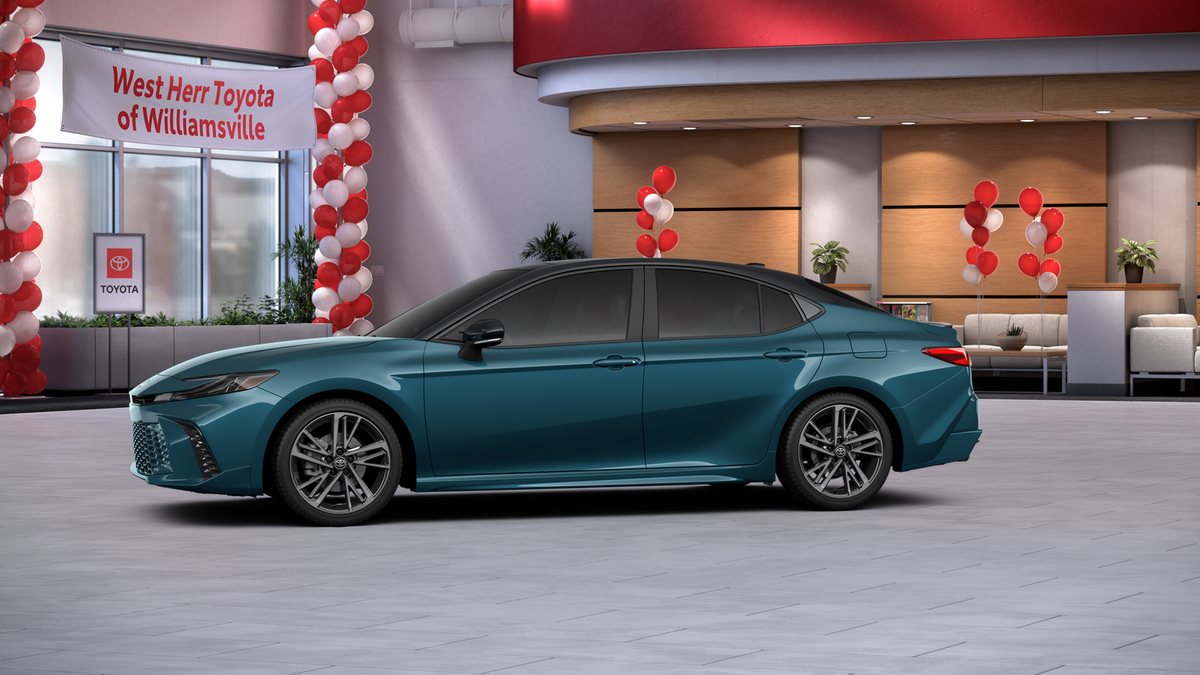 New 2026 Ocean Gem with Midnight Black Metallic roof Toyota XSE image 3