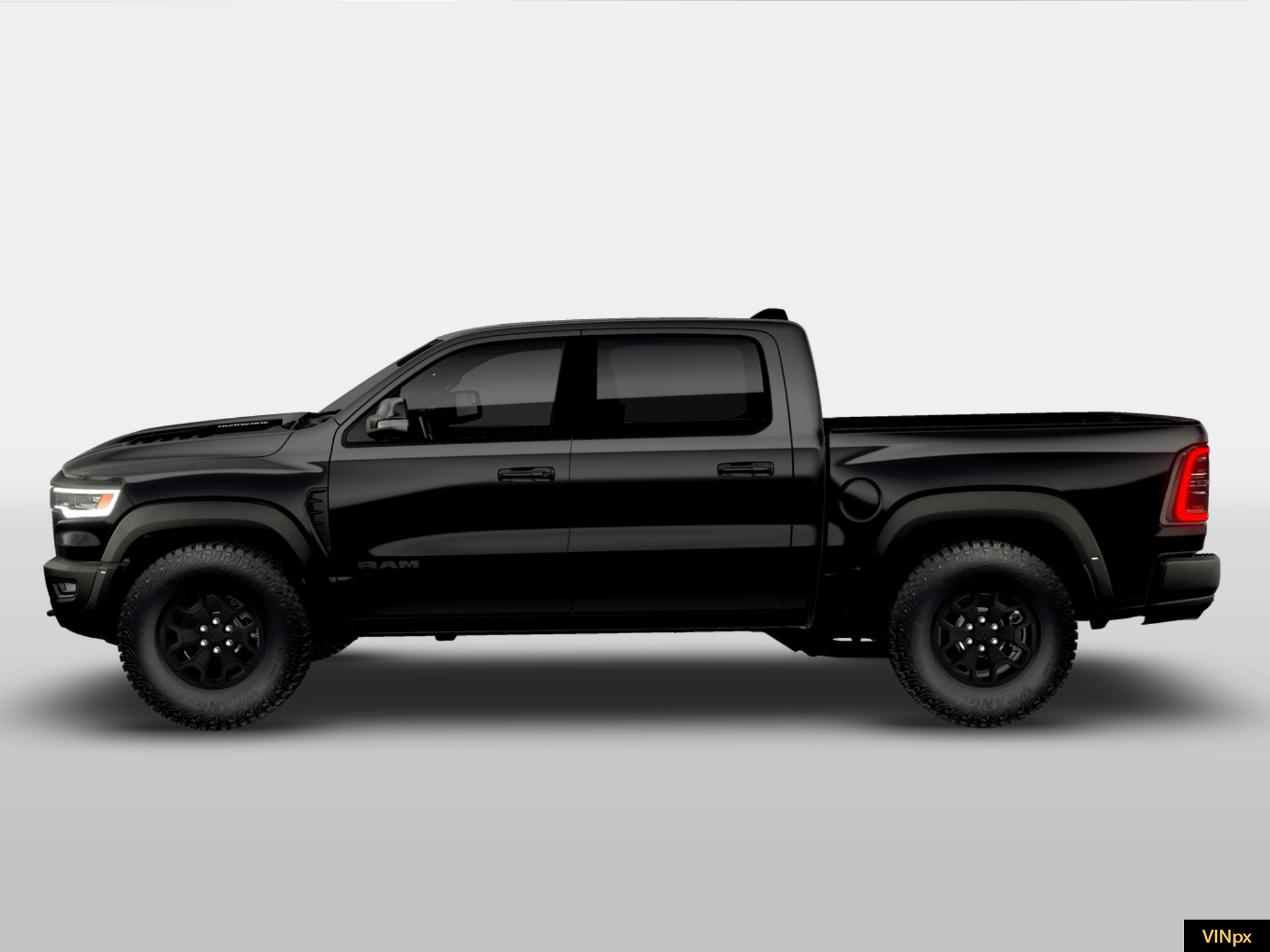 New 2026 Diamond Black Crystal Pearl-Coat Exterior Paint RAM RHO image 3