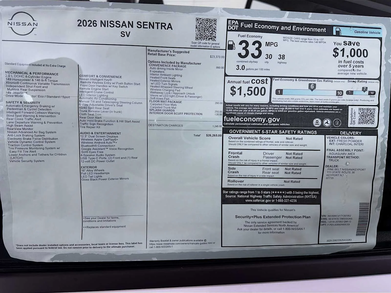 New 2026 Fresh Powder Nissan SV image 6