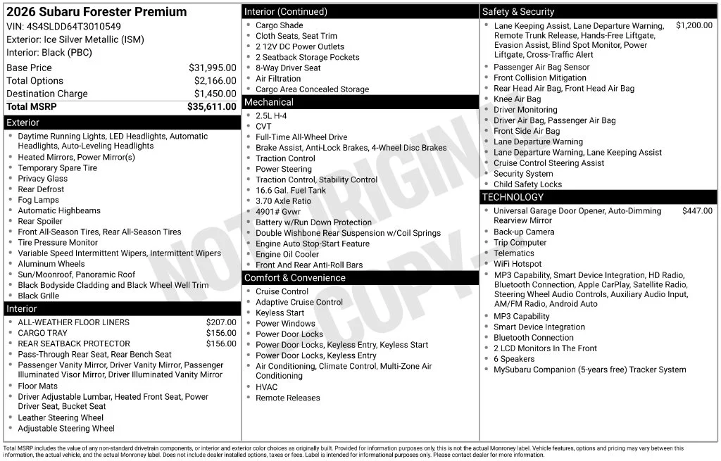 Certified Used 2026 Silver Subaru Premium image 46