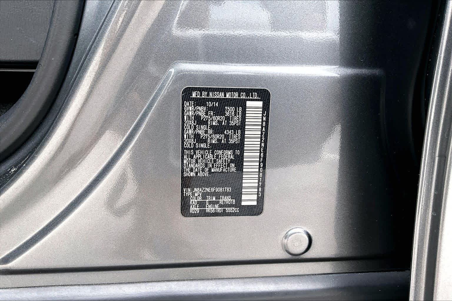Used 2015 Graphite Shadow INFINITI  image 37