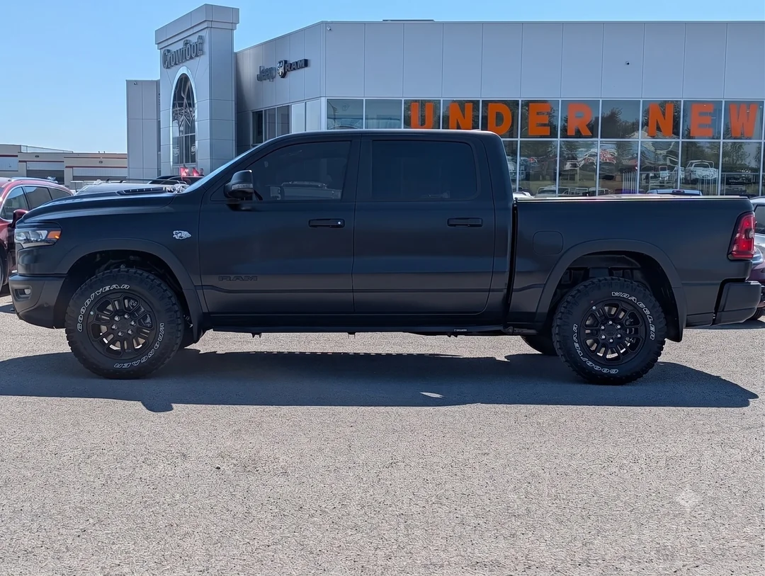 New 2026 Black RAM Rebel - - 5.7L HEMI V8 - Satin Black Wrap - Window Tint - Running Boards, Hard Tonneau Cover - 4x4 image 5