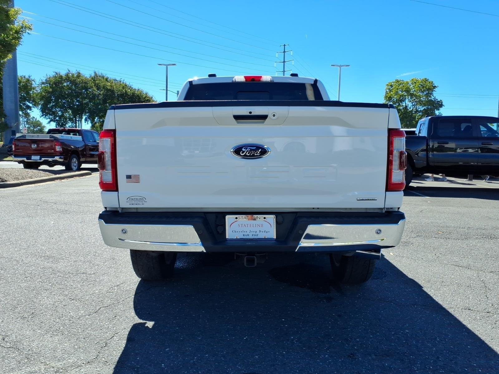 Used 2021 Star White Metallic Tri-Coat Ford LARIAT image 16